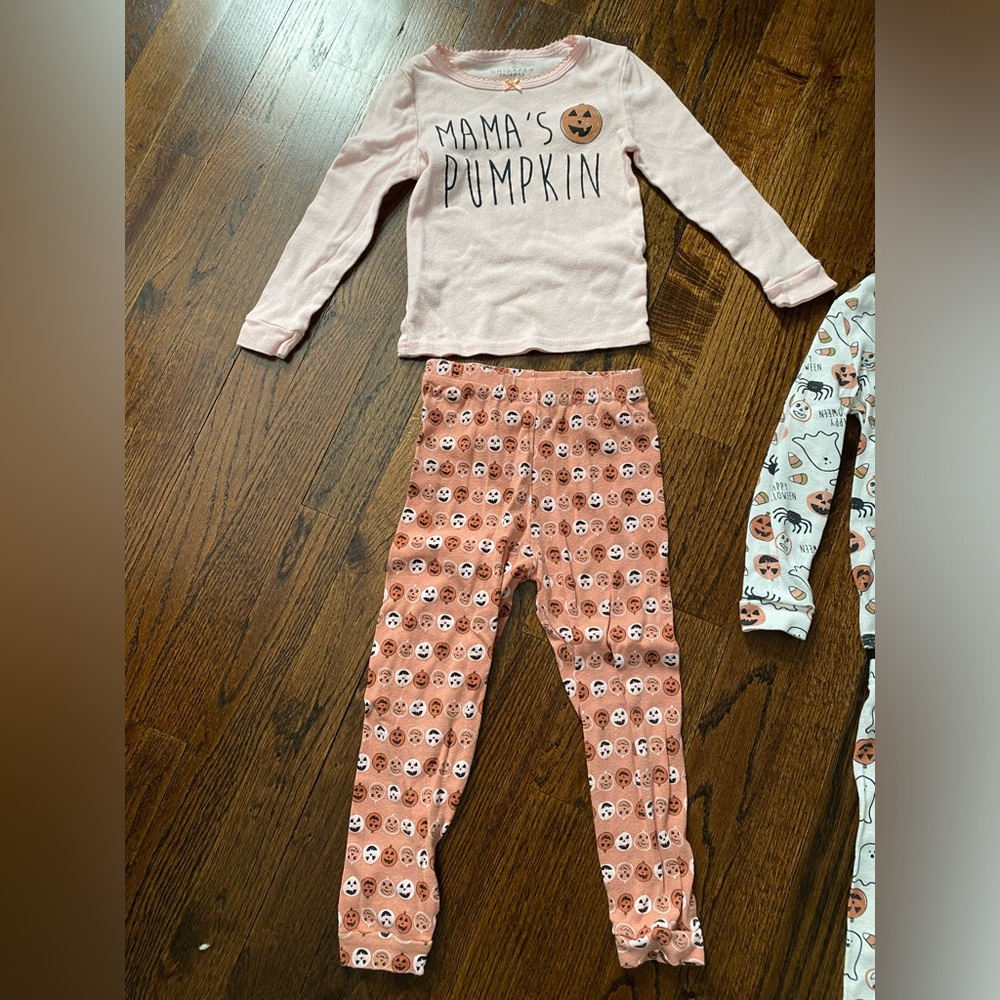 Chick Pea Pajamas 4T cotton PJs girls fall halloween festive long sleeve BUNDLE - Picture 2 of 16